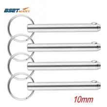 4 шт. 10 мм нержавеющая сталь 316 морской ранг БЫСТРОРАЗЪЕМНАЯ брошь с помпоном для лодки навесной верхней колоды шарнир морской лодки Аксессуары