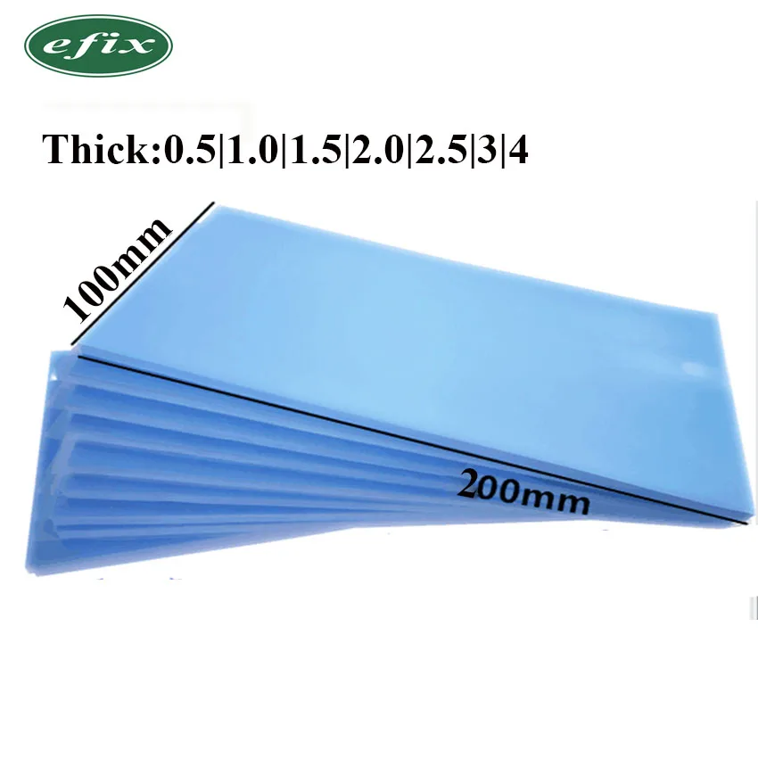 

100*200*1.0/2.0/4.5mm Thermal conductivity 3.6W CPU GPU Heatsink Cooling Conductive Silicone Pad Thermal Pads High quality