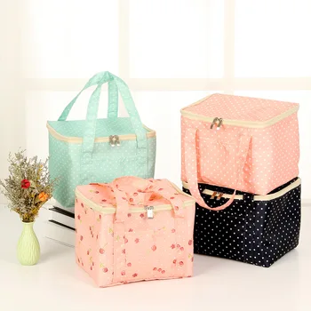 

Simple Dot Lunch Bag Thermal Insulated Cold Keep Safe Warm For Food Storage Bag Men Women Kids Multifunctional Storage Container