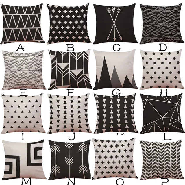 Fashion Geometric Creative Pattern Decorative Pillowcase 45 45cm Fashion Geometric Creative Pattern Decorative Pillowcase 45 45cm Cotton Linen Throw Pillow Case Cushion Cover