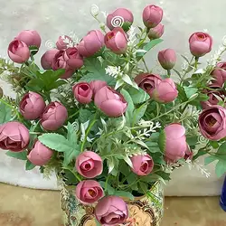 5 вилки маленький шелковый поддельные искусственные цветы Флорес Fleur artificielles Камелия Пион тычинки для украшения дома дешевые цветок