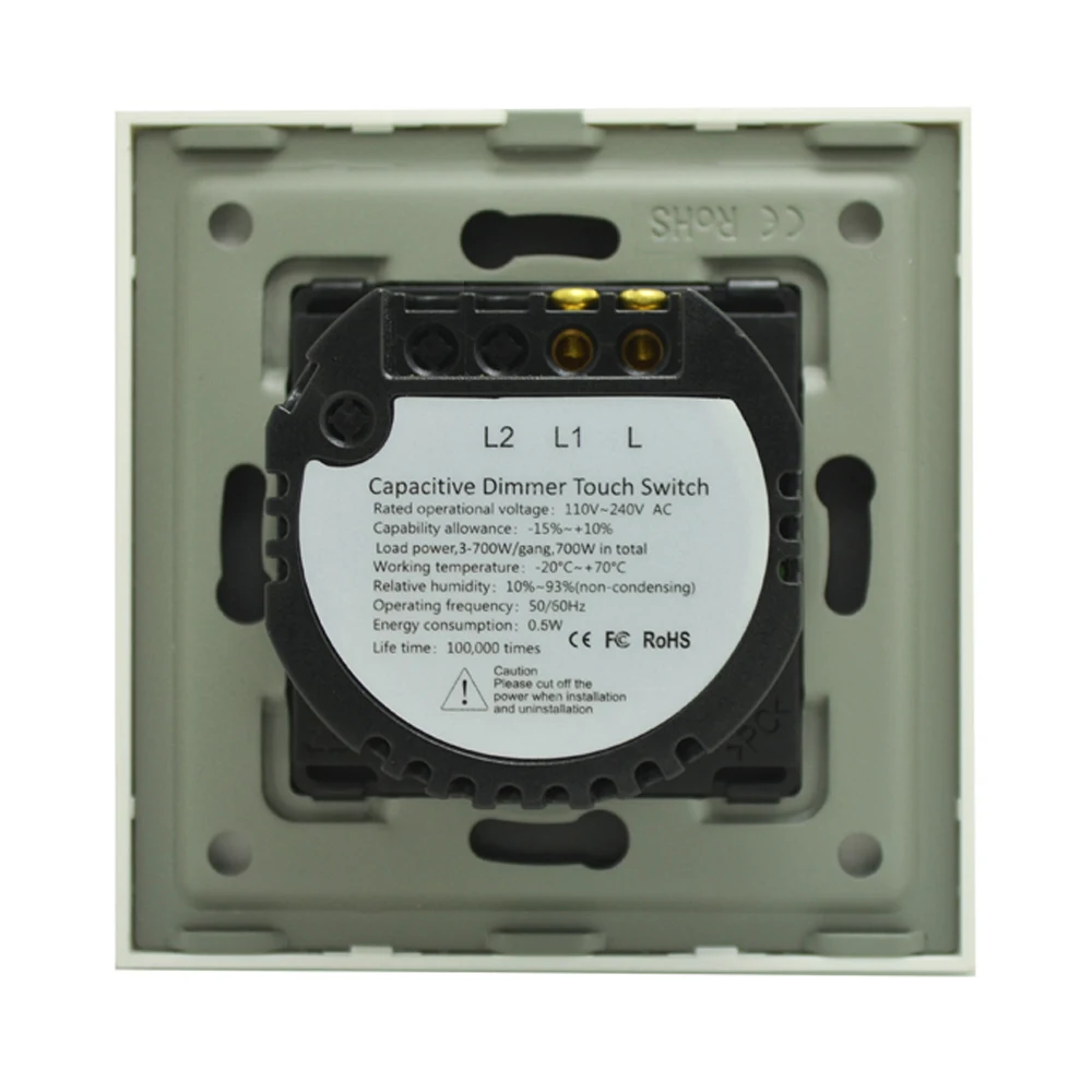 Продажа Горячая продажа Bingoelec белая стеклянная панель 700 Вт 1chan1way светильник Диммер для Диммируемый Светильник 1 2 банды ЕС Stadard настенный выключател...