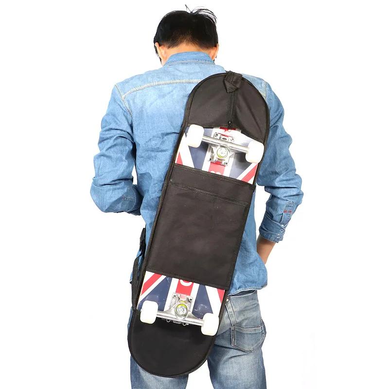 80 см Полный Скейтборд сумка для переноски скейтборд плечо рюкзак сумка скейтборд Запчасти Аксессуары - Цвет: Black