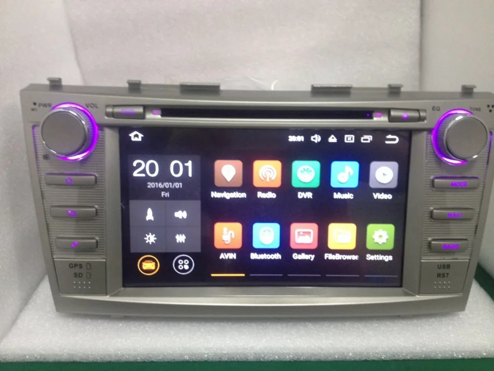 Top 2 Din Quad Core 8" Android 8.1 Car DVD GPS Navigation For Toyota Camry 2007 2008 2009 2010 Head Unit Car Stereo radio DAB DVR BT 5