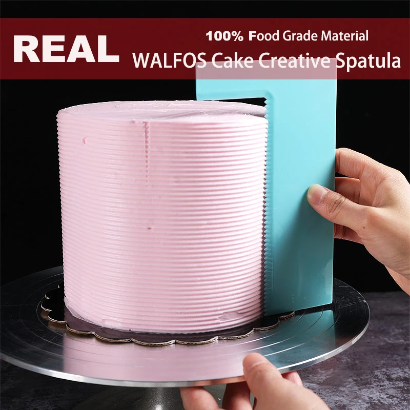 WALFOS скребок для торта разглаживатель мастики мусс крем шпатель край Гладкий кухонный торт форма для печенья инструменты для украшения выпечки