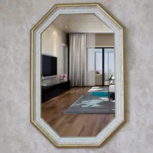 43 см x 64 см минималистичное Европейское Ретро резное декоративное зеркало для умывальника для ванной комнаты зеркало для макияжа Зеркало для ванной комнаты