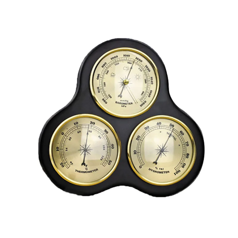 

HouseHold 3Pcs/Set Wooden Plate Hygrometer Manometer Thermometer Barometer With Wooden Gift Ornaments/Weather Station Instrument