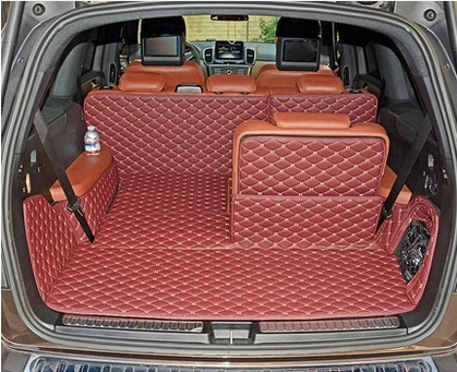 Good carpets! Full set trunk mats for Mercedes Benz GL 350 X166 7seats 2016-2013 durable cargo liner mat GL350 Free shipping |