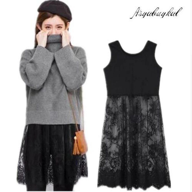 

Plus Size XS-5XL 6XL New Style Patchwork Summer Full Lace Dress,Big Size Lace Basic Dress,Elegant Modal Sleeveless Dress Vestido