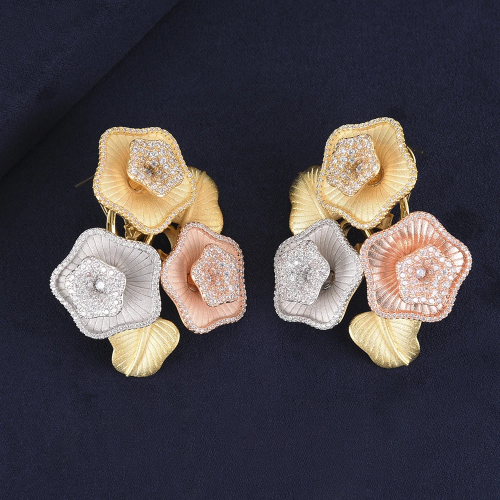 

missvikki Top Quality New Brand Clear Full CZ Stone Stud Earrings Professional Women's Essential Jewelry Trendy Accessories