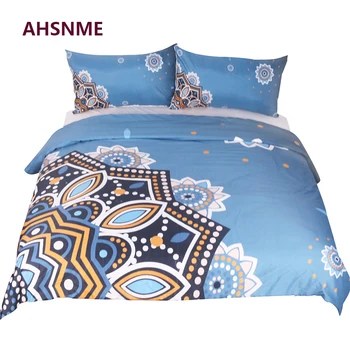 

AHSNME Mandala Roberts Bedware Kit Fig Mandala Bohemia Bronze Flower (Quilt cover + pillowcase)