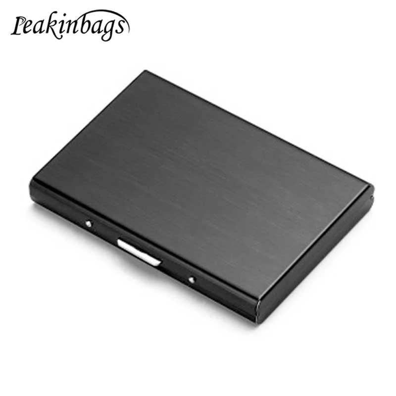 

high Quality Business Men Stainless Steel ID Credit Card Holder Box Anti-scan Women Bank Cards Metal Case Gift Popular