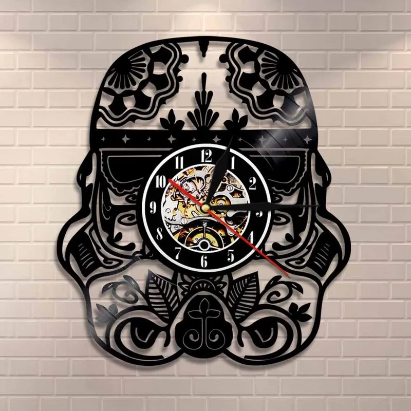 

2018 Rushed New 12 Mm Sheet Saat Clock Wall Free Shipping Music Wall Clock Vinyl Retro Nostalgia Star Wars: Episode 1 Pawns