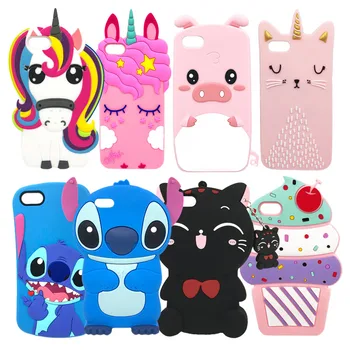 

3D Cute Stitch Unicorn Cat Rubber Case For iPhone 7 6 6S Plus 5S SE Soft Silicone Cartoon Cover Back For iPhone X XS 8 7 6S Capa