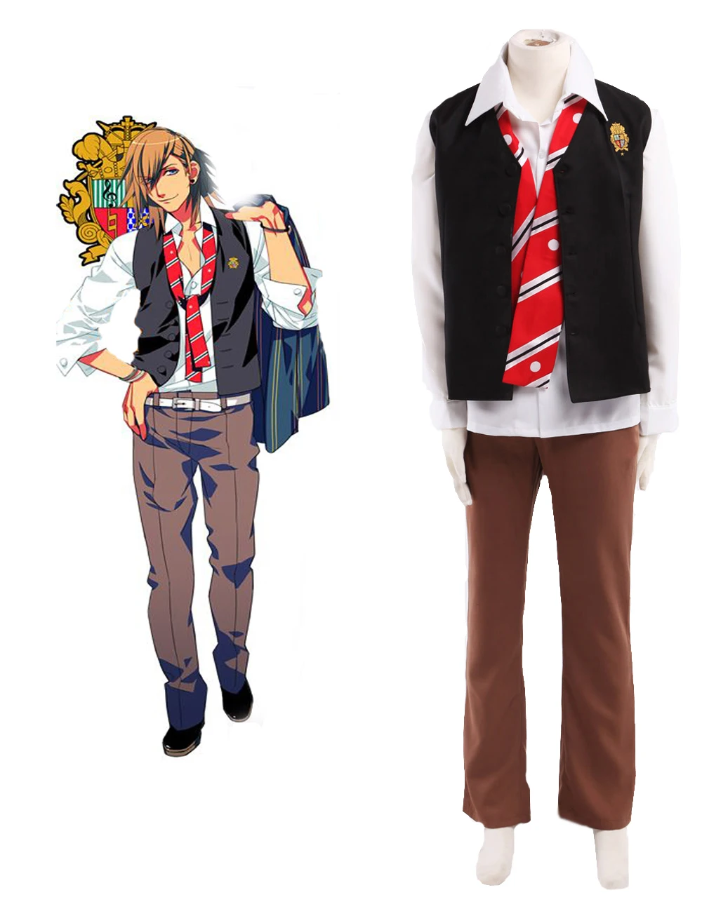 

Uta no Prince-sama Jinguuji Ren Saotome Academy School Uniofrm Cosplay Costume