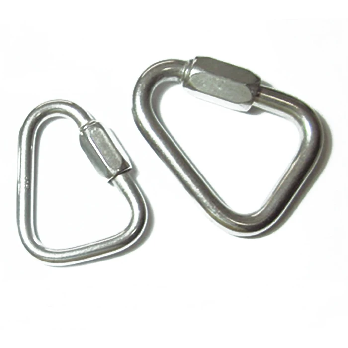 E1122 Outdoor 316 Stainless Steel Carabiner Rock Climbing Bracket Safety Triangle Closure Buckle High Load-bearing Multi-size E1122 Outdoor 316 Stainless Steel Carabiner Rock Climbing Bracket Safety Triangle Closure Buckle High Load-bearing Multi-size