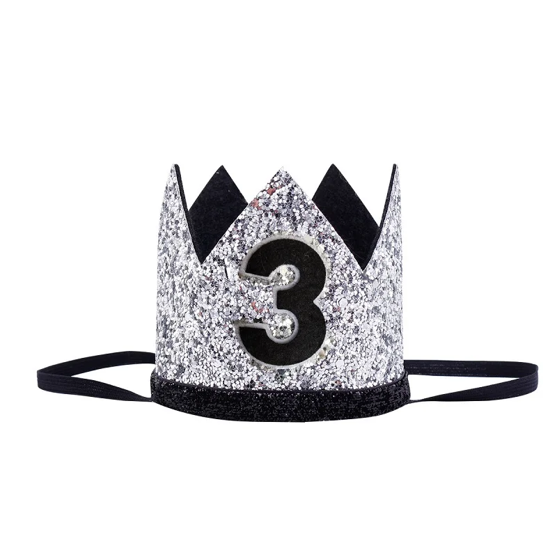 Couronne de premier anniversaire pour garçons, bleu argent, doré, pour  enfants, tenue de premier anniversaire pour