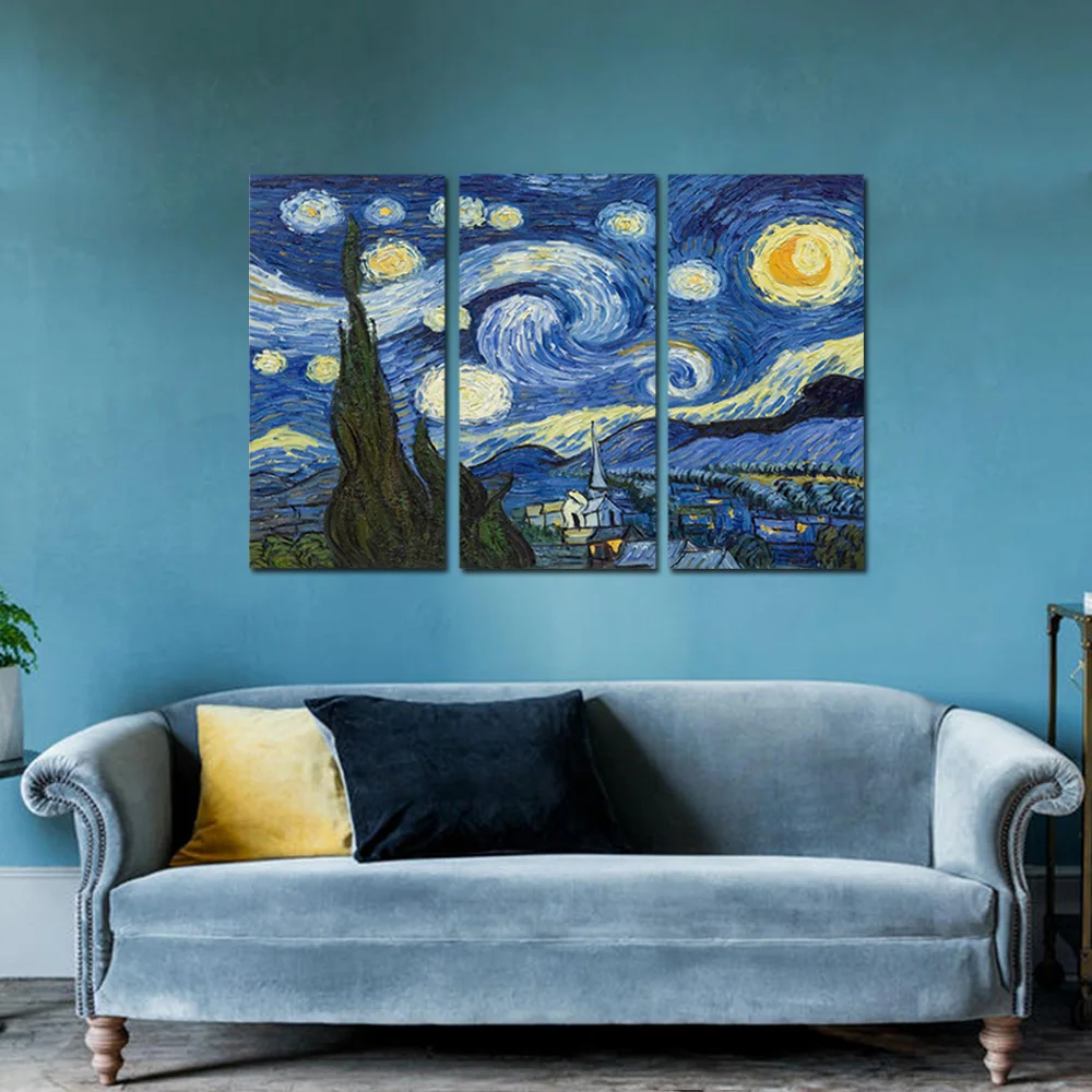 Картины на холсте Ван Гог Звездная ночь Настенные Декоративные плакаты и принты настенные картины для гостиной настенные художественные украшения