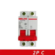 Miniature Circuit breaker Air switch DZ47S DELIXI MCB 2Pole Miniature Circuit breaker Air switch DZ47S DELIXI MCB 2Pole
