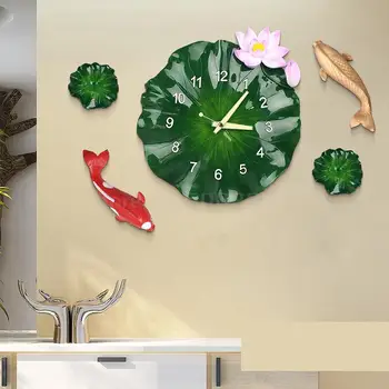 

New Chinese Watch Wall Decoration Home Living Room Restaurant Creative Art Fashion Mute Chinese Wind Wall Clock 14 Inch