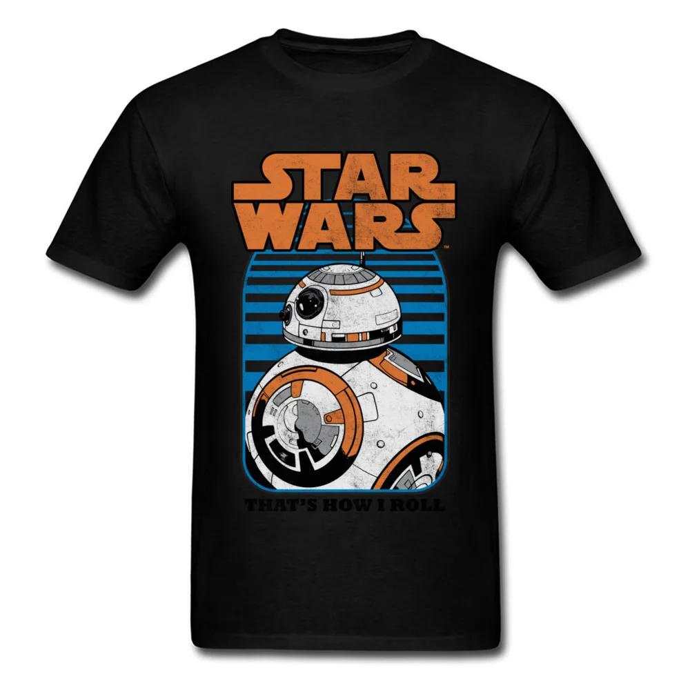 How BB 8 Rolls 2018 забавные мужские вечерние футболки Звездные войны черная футболка