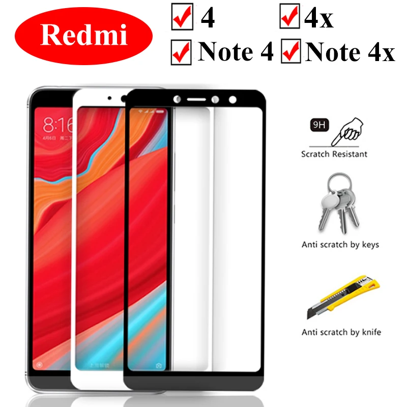 Защитное стекло для ksiomi redmi 4x закаленное защитное экрана xiaomi note 4a 4 x a not note4 xiomi xomi