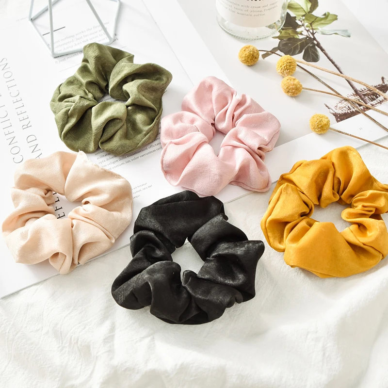 

Solid Lady Hair Scrunchies Ring Elastic Hair Bands Pure Color Bobble Sports Dance Velvet Soft Charming Scrunchies Hairband