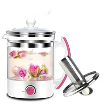 220 В 40-500 Вт 1Л Электрический чайник из боросиликатного стекла, многофункциональный чайник с фильтром