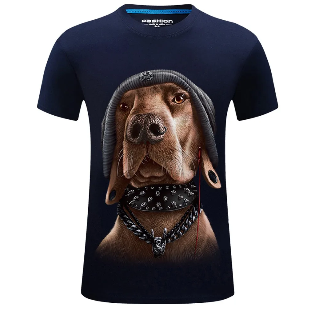 2019 Short Sleeve man shirts high quality Men's t shirt Fashion Animal