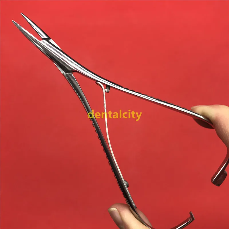 

14cm Dental Needle Holder Pliers Stainless Steel Forceps Orthodontic Tweezer Dentist Surgical Instrument Equipment