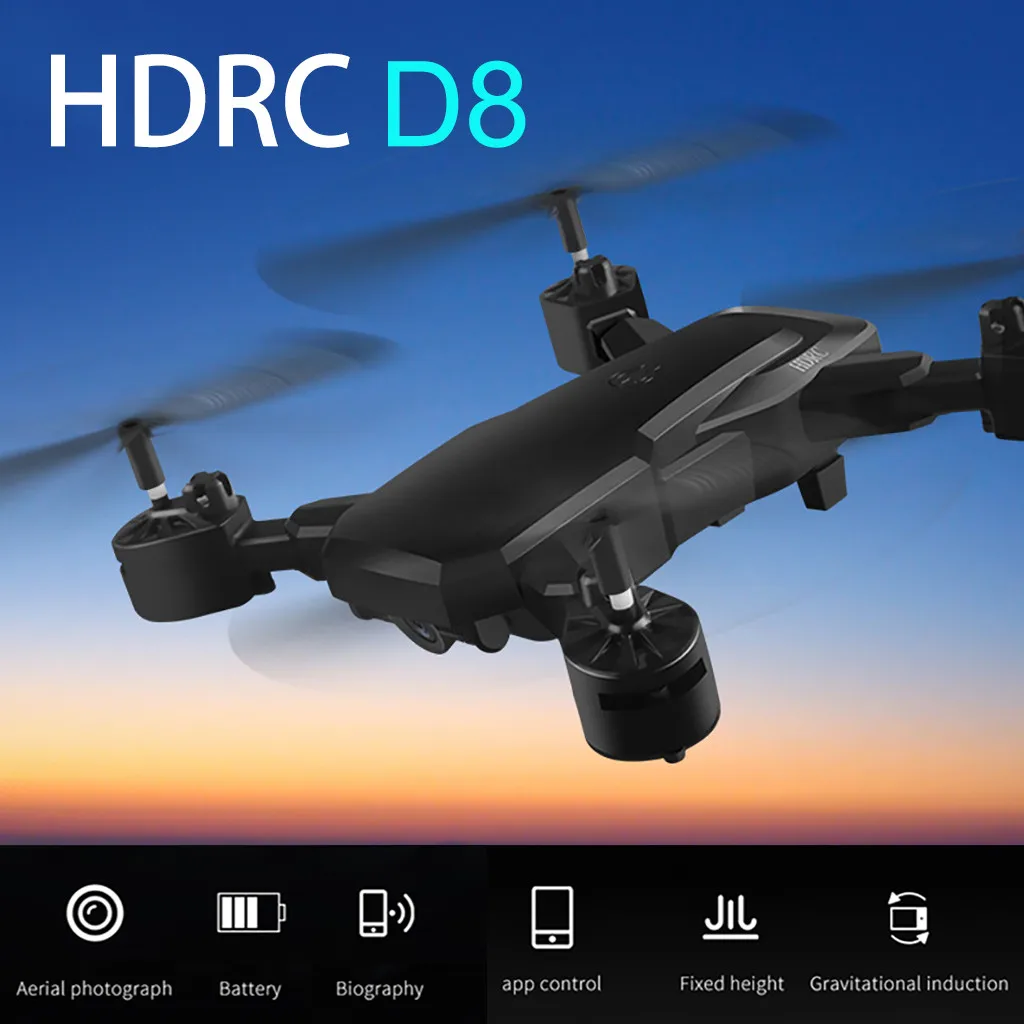 RC самолеты HDRC D8 складной WIFI 1080P Дрон и камера HD Квадрокоптер 20 минут длительность