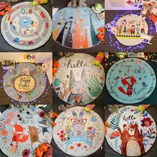 Детские игрушки, детский коврик, игровой коврик, детский коврик для ползания, для детей, гоночные игры, ковры для младенцев, сумка для хранения игрушек, диаметр 140 см