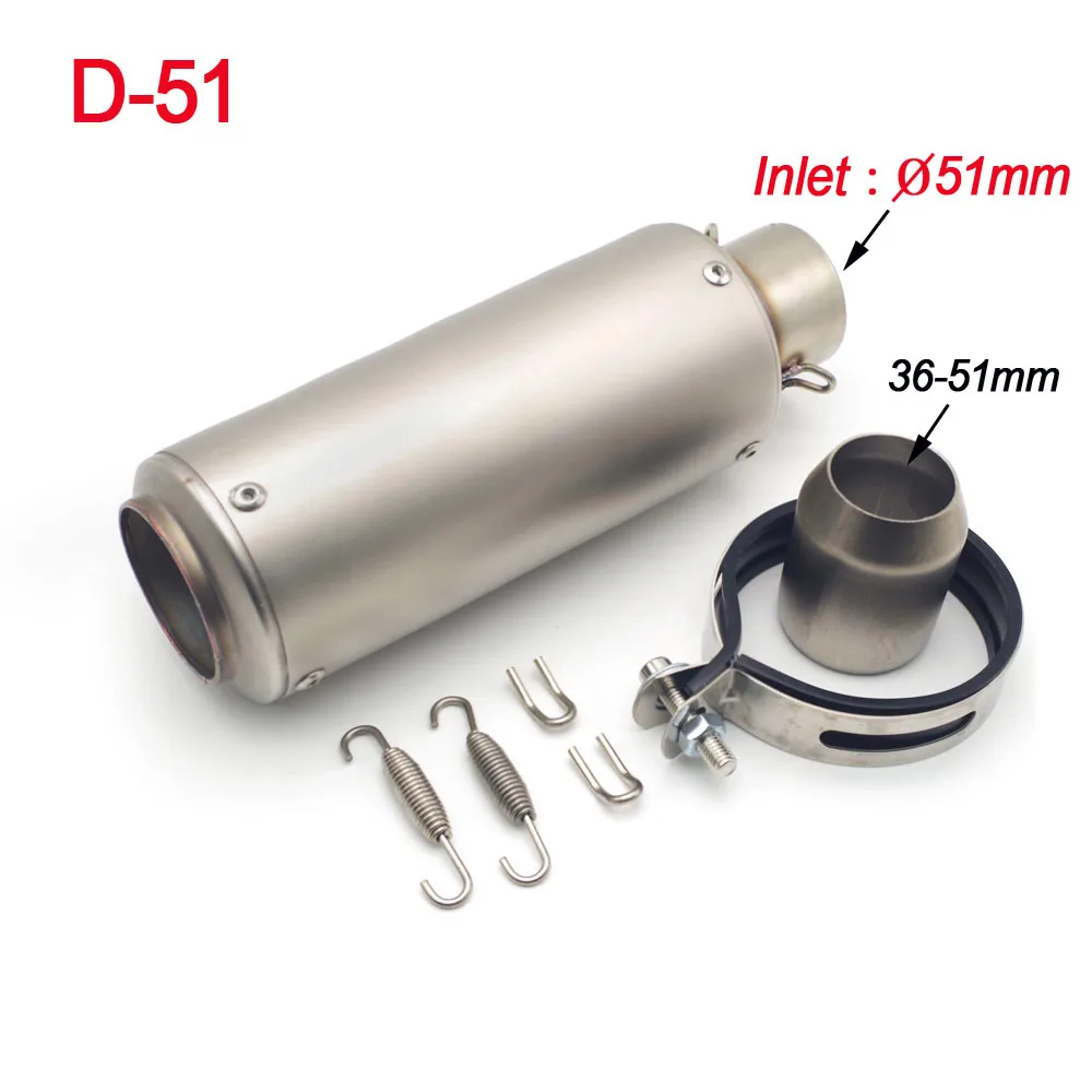 

FOR hyosung gt250r suzuki gsxr 1000 k8 bandit 1200 51mm 61mm Universal Motorcycle Exhaust Escape Muffler Pipe Slip-on