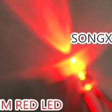 XIASONGXIN светильник 1000 шт 5 мм красный светодиодный светодиод прозрачный круглый светодиодный/F5mm красный светильник светодиодный