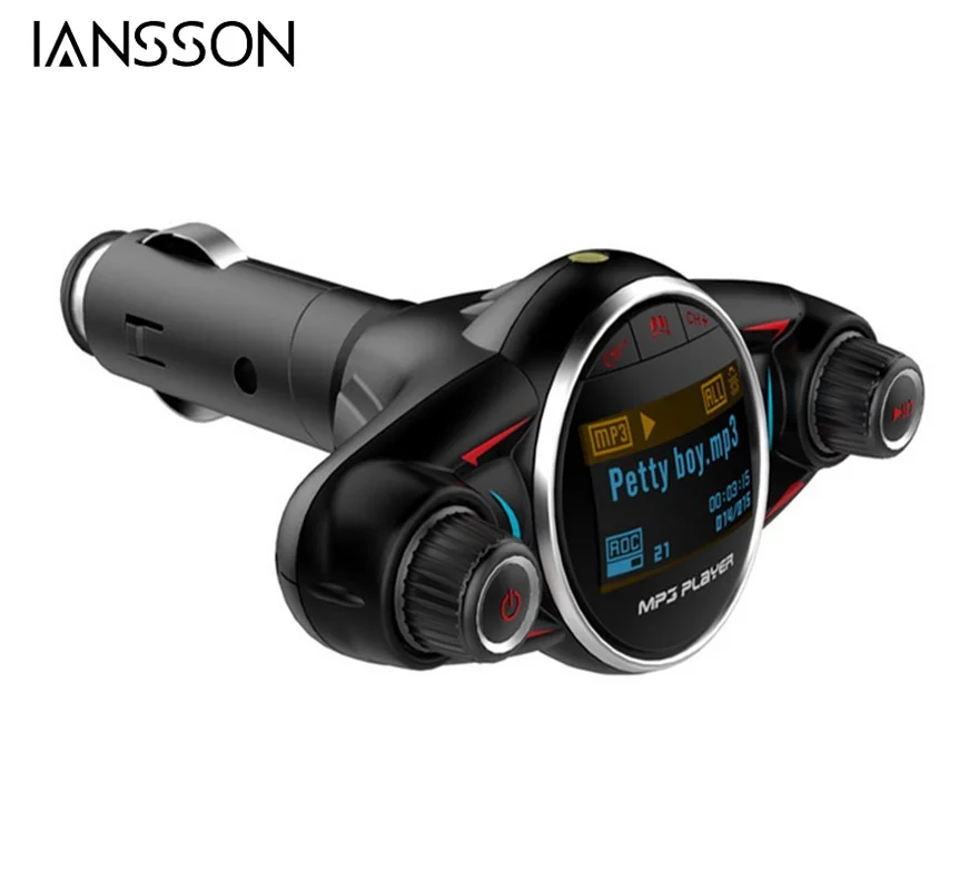 

BT08 Bluetooth Car Kit Handsfree FM Transmitter Wireless A2DP AUX Audio Car MP3 Player 1.3 Inch LED Screen USB Car Bluetooth