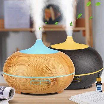 

DEKAXI 300ml Wood Grain Essential Oil Diffuser Aroma Diffuser Aromatherapy Ultrasonic Cool Mist Humidifier For Office Home