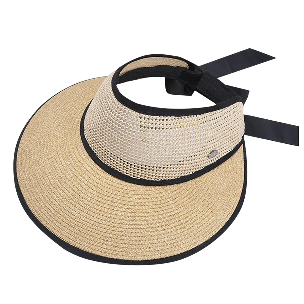 Соломенная пляжная летняя шляпа ткацкая Выходная шляпа женские s туристические шляпы пляжные солнцезащитные очки для женщин Sombrero Mujer Verano# BL5