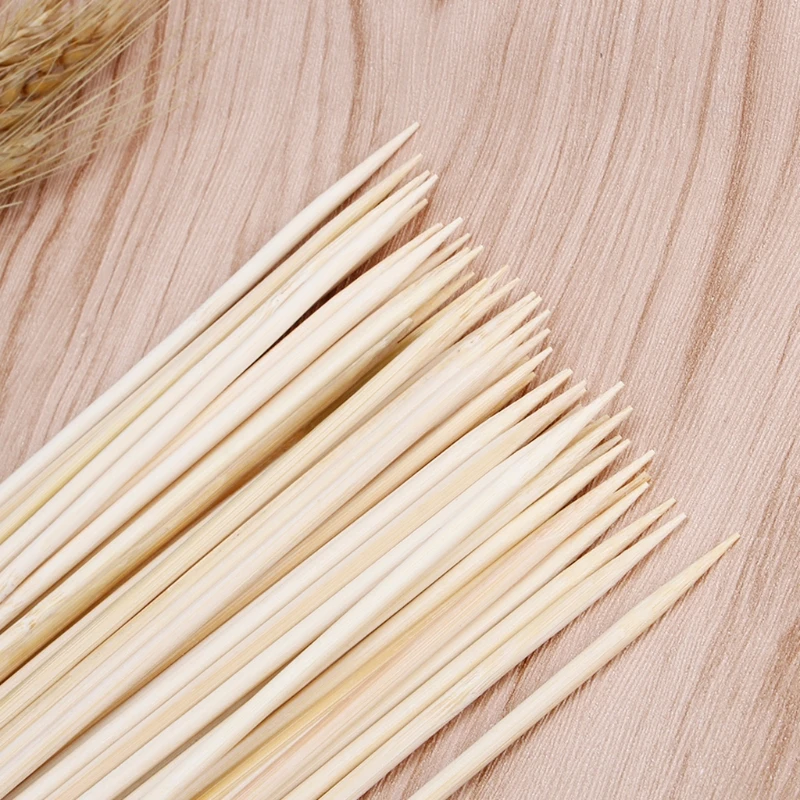 50 шт. длинные бамбуковые вертелы деревянные палочки для барбекю шашлык кабоб фондю гриль принадлежности для барбекю