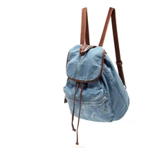 Nouvelle mode Vintage sacs à dos lavage à l’eau douce denim toile sac à dos femmes sac à dos sacs d’école pour les adolescents mochila mujer