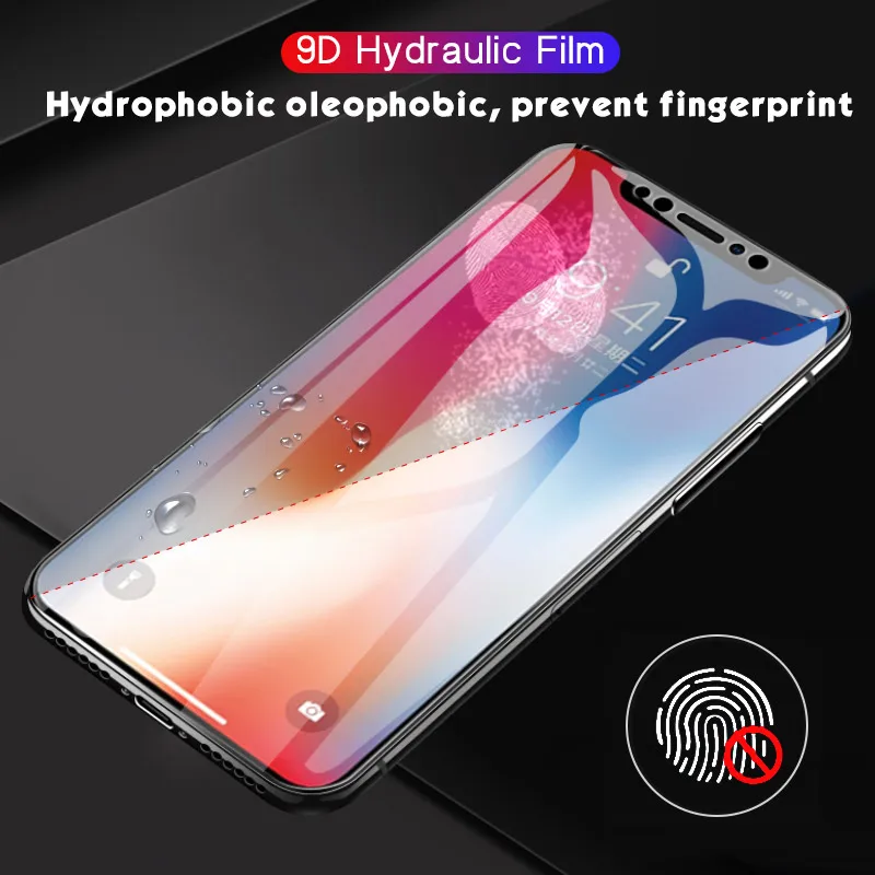  9D Voll Curved Abdeckung Screen Protector Film Für iPhone 7 8 6 6 S Plus XS MAX XR X Weichen hydrog