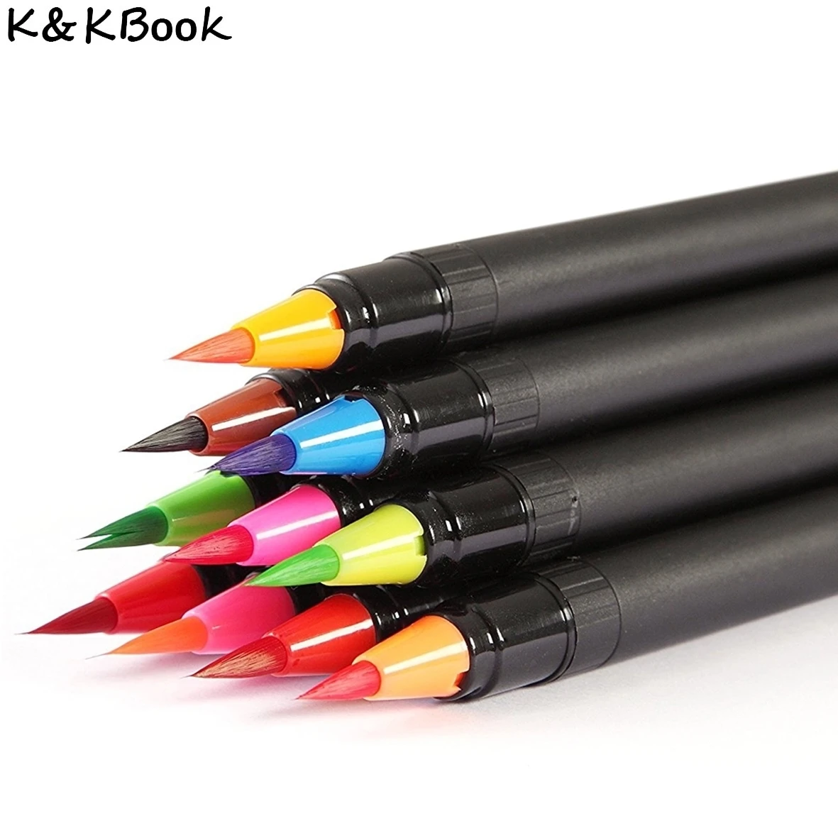 K& KBOOK 20 цветов каллиграфия ручка Ткань Кисть ручка акварельные художественные маркеры живопись Эскиз маркер для анимационного рисования Манга