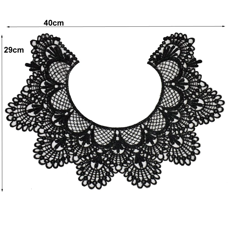 Белый воротник Венеция Цветочная вышивка аппликация отделка кружево вырез воротник шитье скрапбукинг BW137