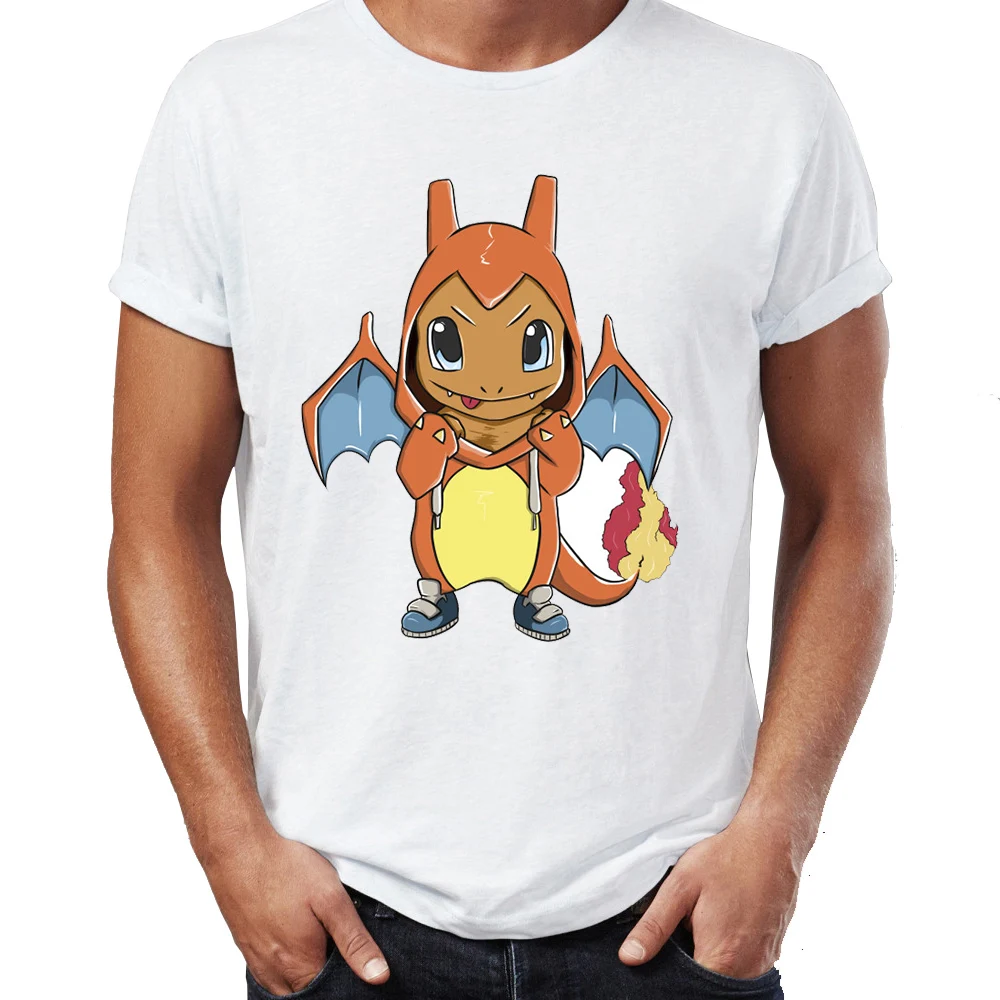 Мужская футболка Pokemon Starters Pikachu Pichu Charmander Squirtle And Bulbasaur, игровая футболка с надписью Gamer, футболки, топы, Harajuku, уличная одежда - Цвет: 7