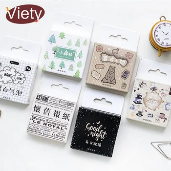 

45 pcs/box Vintage animal tree mini paper sticker decoration DIY diary scrapbooking seal sticker kawaii stationery