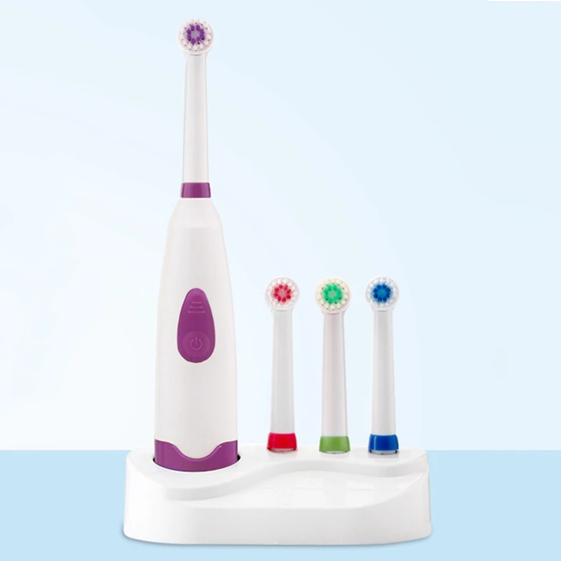 Совершенно новая электрическая вращающаяся зубная щетка для малышей с 4 головками, зубная щетка для гигиены полости рта для ухода за ребенком