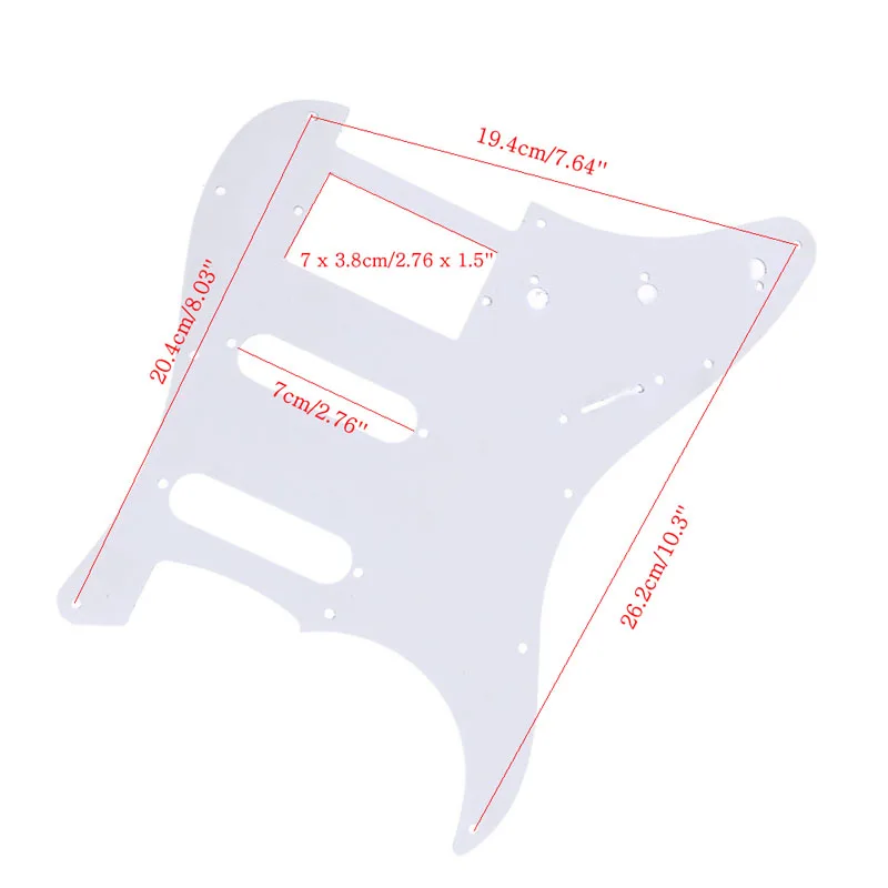 Электрогитара Pickguard 3 слойная антицарапная пластина для FD ST S двойные части белый