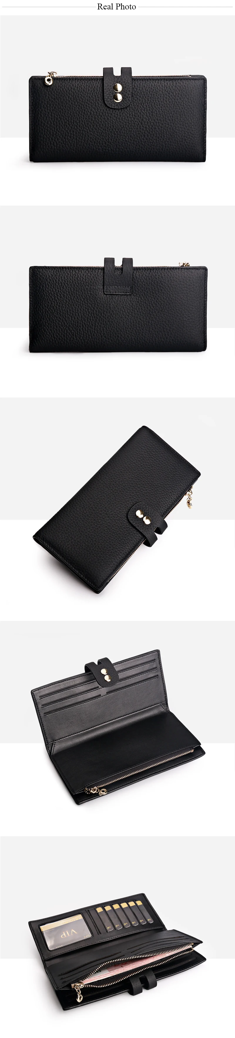 LMS 2017 Litchi Pattern Long Leather Womens Wallets And Purses Fashion Zipper & Hasp Clutches Women Bag Phone Card Holder Wallet (25)