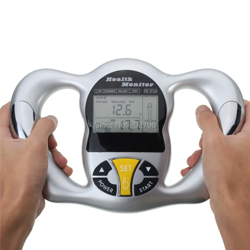 Portatile digitale Analizzatore di Grasso Corporeo BMI Health Monitor Tester Perdita di Peso Scala 