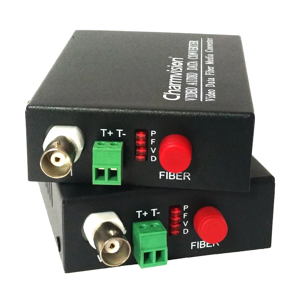 

Charmvision 1 Port 20 km Analog Video RS485 Optical Transceiver Security Surveillance Camera Signal SM FC Fiber Optic extender