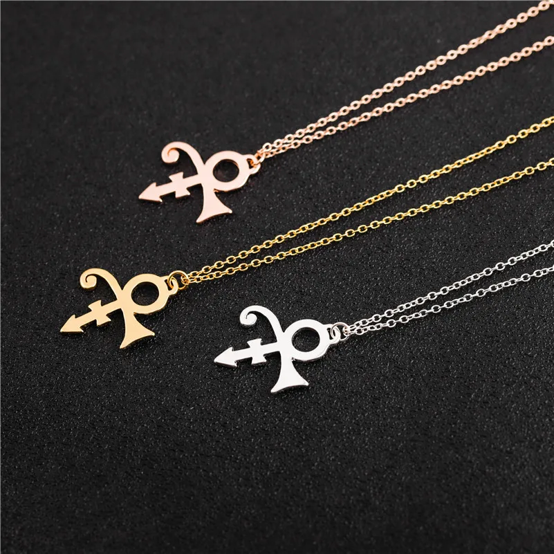 Little Prince Guitar Memorial Love Symbol Necklace Le Petit Prince Rogers Nelson Artist Music Singer Necklace for Women
